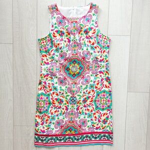 London Times colourful floral print sleeveless shift sundress